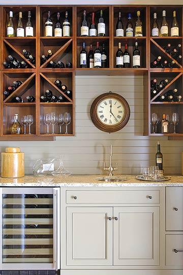 Home Bar Kitchen Wine Cellar Ντουλάπια κουζίνας Νιπτήρας