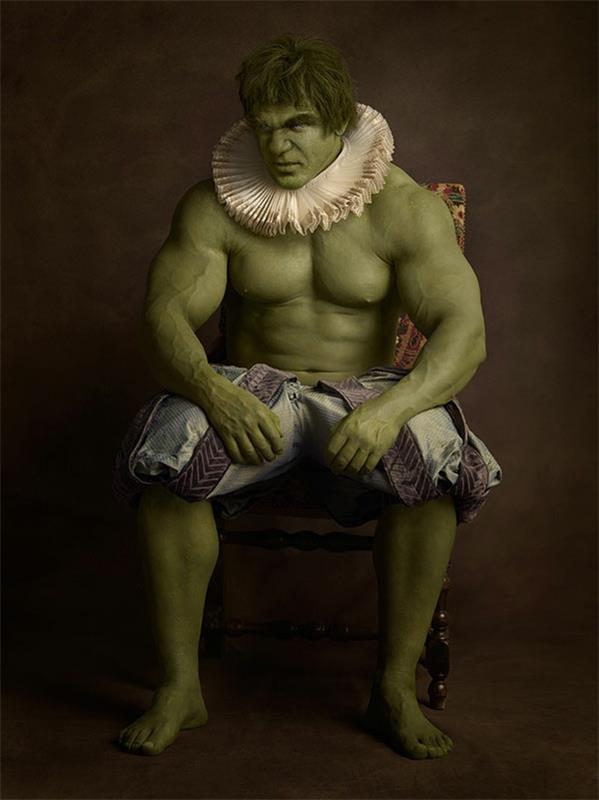 Heroes villains φλαμανδικό πορτρέτο ζωγραφική hulk
