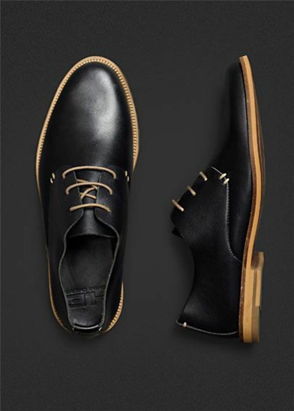 Ανδρικά φθινοπωρινά παπούτσια χειμερινά παπούτσια άνδρες μαύρο δέρμα
