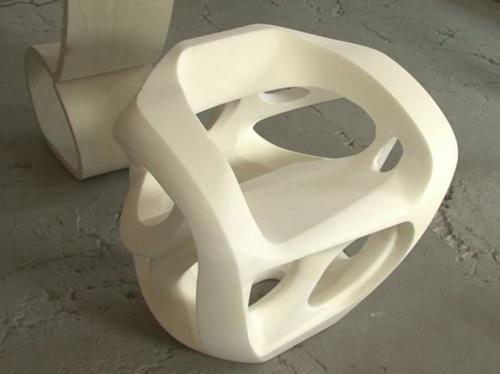 Έπιπλα υψηλής τεχνολογίας σχεδιάζει ιδέα πρωτότυπες καρέκλες λευκές