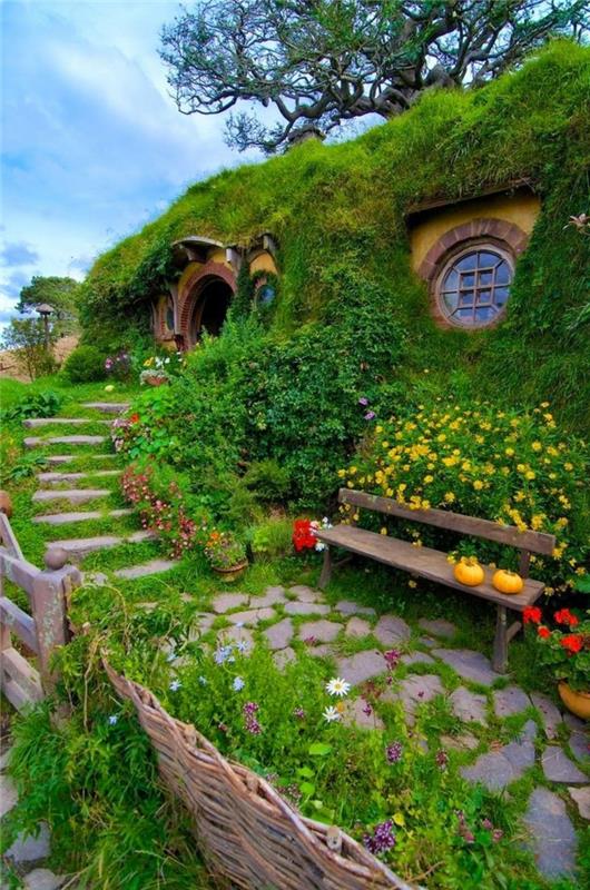 Άποψη Hobbiton Νέας Ζηλανδίας