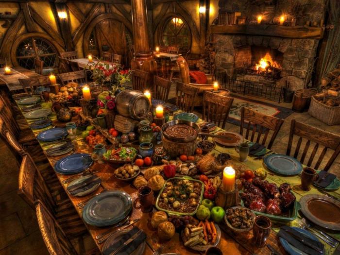 Τραπέζι φαγητού Hobbiton Νέας Ζηλανδίας