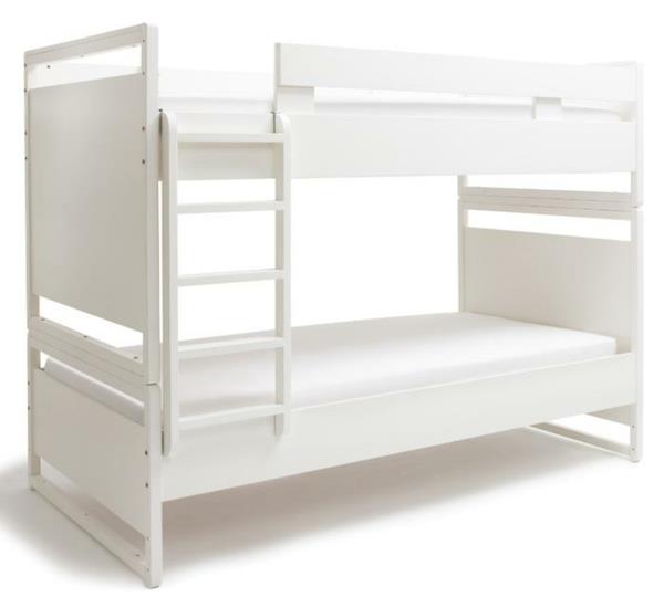 Κρεβάτι πατάρι παιδικό δωμάτιο λευκό σκαλοπάτι