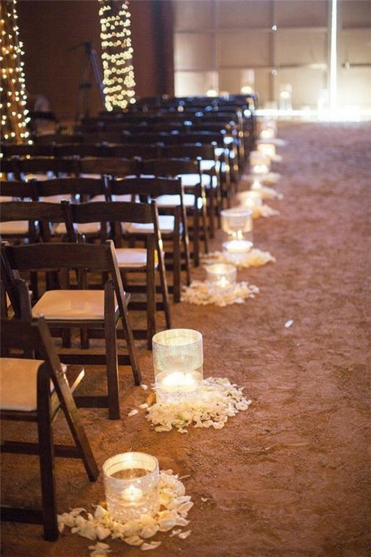 Φτιάξτε μόνοι σας διακοσμήσεις γάμου για τελετή με κεριά