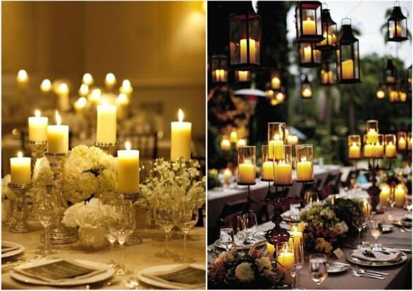 Σχεδιάστε διακοσμήσεις γάμου με κεριά