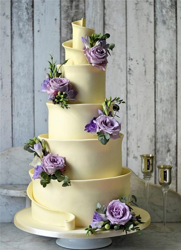 Ιδέες δεξίωσης γάμου Κίτρινες γαμήλιες τούρτες Εικόνες