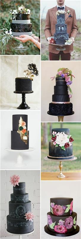 Ιδέες δεξίωσης γάμου Μαύρο και άσπρο Γαμήλιες τούρτες Εικόνες