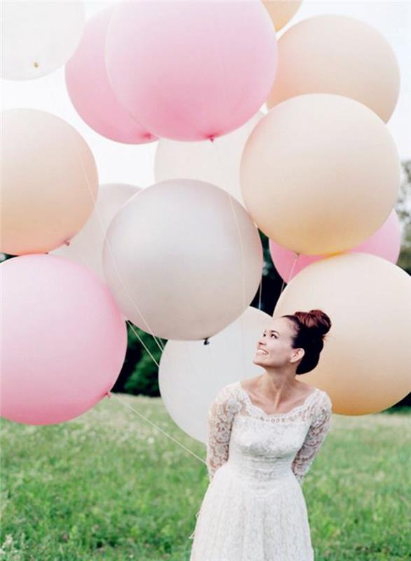 Ιδέες για πάρτι γάμου ροζ ρομαντικές γαμήλιες διακοσμήσεις φτιάξτε μόνοι σας μπαλόνια