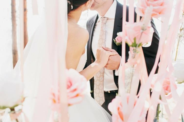 Ιδέες για πάρτι γάμου ροζ ρομαντική διακόσμηση γάμου φτιάξτε τον εαυτό σας