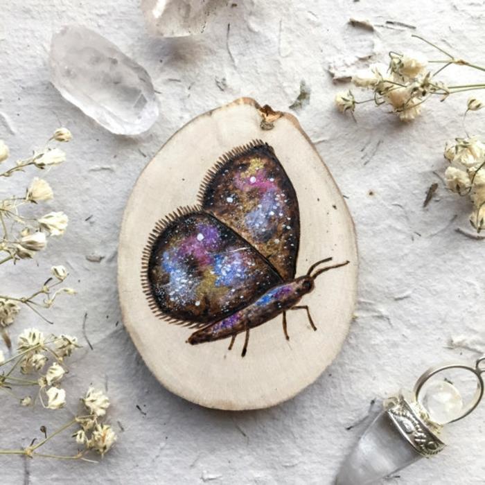 Ξύλινη τέχνη ξύλινη τέχνη διακόσμηση βιολογικής τέχνης κοσμήματα πεταλούδα