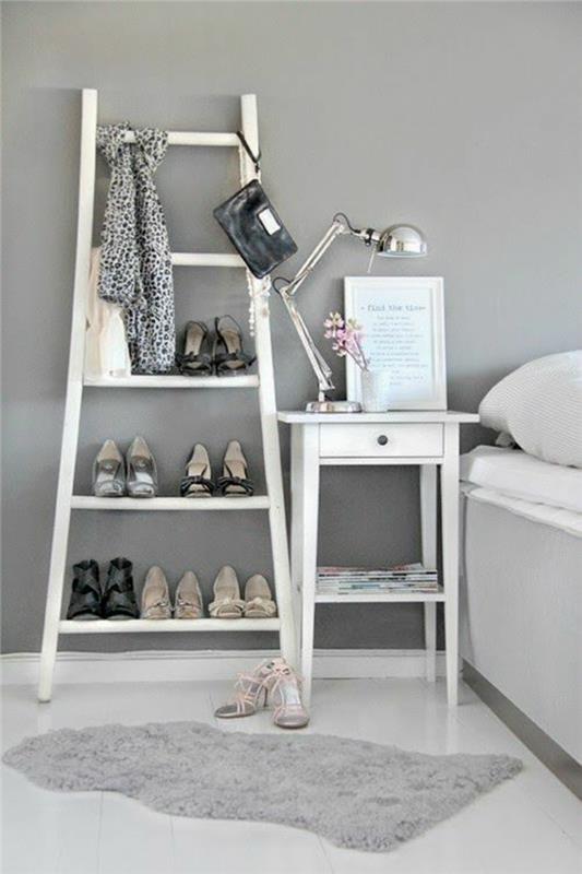 Ξύλινη σκάλα ρουστίκ διακόσμηση σκάλα ξύλινο ντουλάπι παπουτσιών DIY