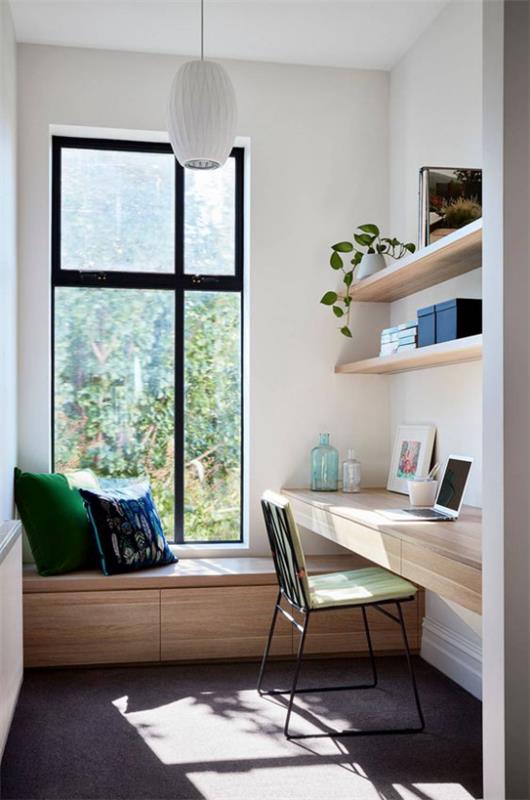 Home Office Guide μικρό δωμάτιο χωρισμένο από το σαλόνι όμορφο γραφείο στο σπίτι υπέροχη θέα