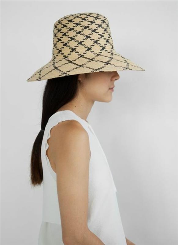 Γυναικείο καπέλο ψάθινο καπέλο Μοτίβα γυναικείας μόδας και styling