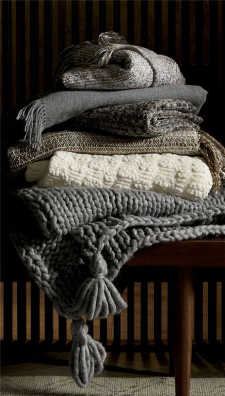 Αίσθηση Hygge για τα χριστουγεννιάτικα μαλακά μάλλινα κουβέρτες λεπτές αποχρώσεις