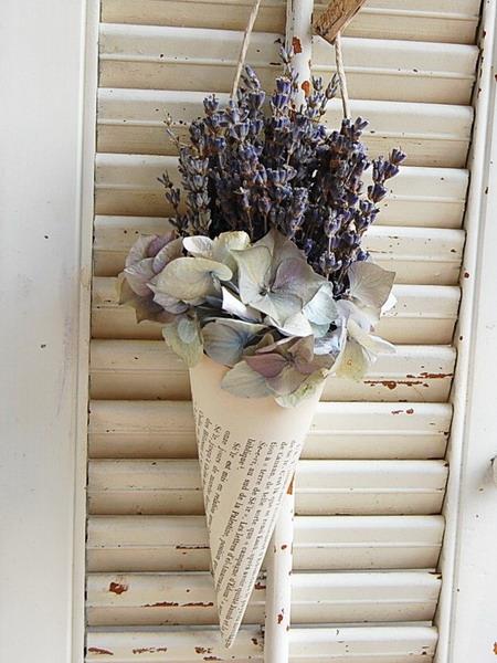 Ιδέες διακόσμηση σπιτιού λεβάντα λουλούδι γλάστρα διακόσμηση τοίχου