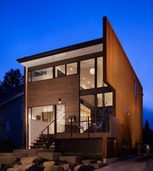 Ιδέες από ξύλο και μέταλλο μοντέρνα σπίτια