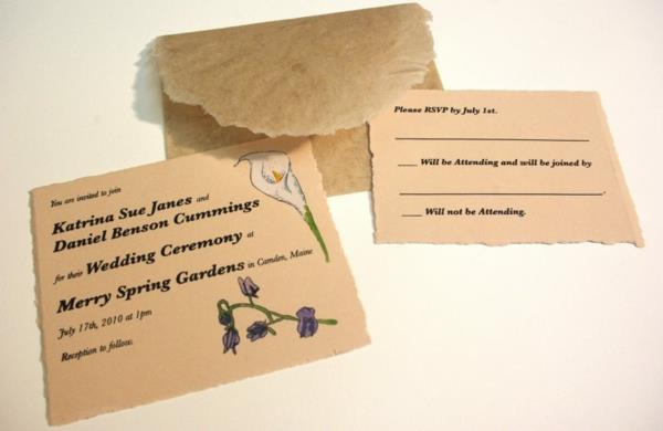 Ιδέες για προσκλήσεις για προσκλητήρια γαμήλιες οδηγίες από χαρτί