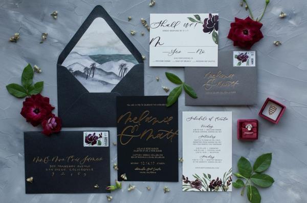 Ιδέες για κάρτες προσκλήσεων φάκελο οδηγιών κειμένου γάμου