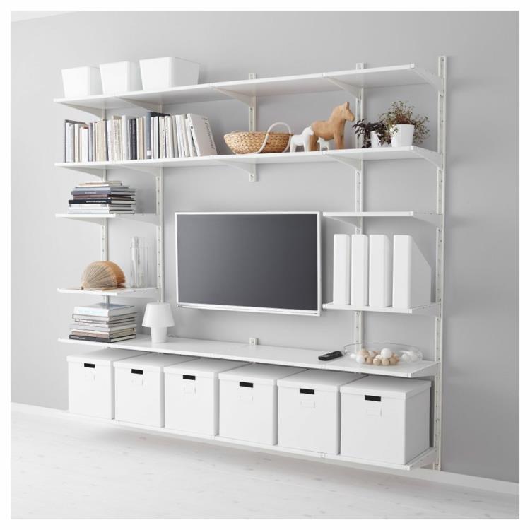 Ikea ράφια σαλονιού ράφια αποθηκευτικός χώρος Έπιπλα τηλεόρασης Ikea