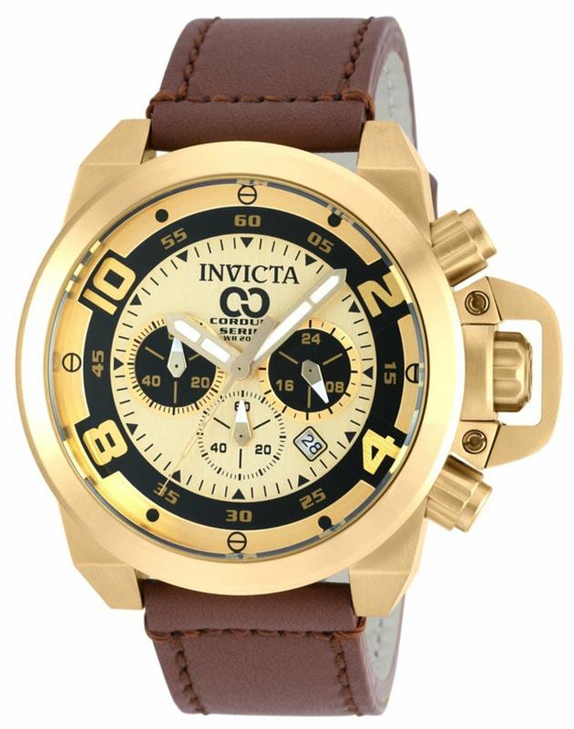 Invicta ρολόγια χειρός δερμάτινο λουράκι καφέ καλές μάρκες ρολογιών