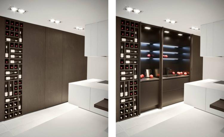 Έπιπλα ιταλικού σχεδιαστή Alessandro Isola Ιταλικό σχέδιο το κομμένο ντουλάπι κουζίνας