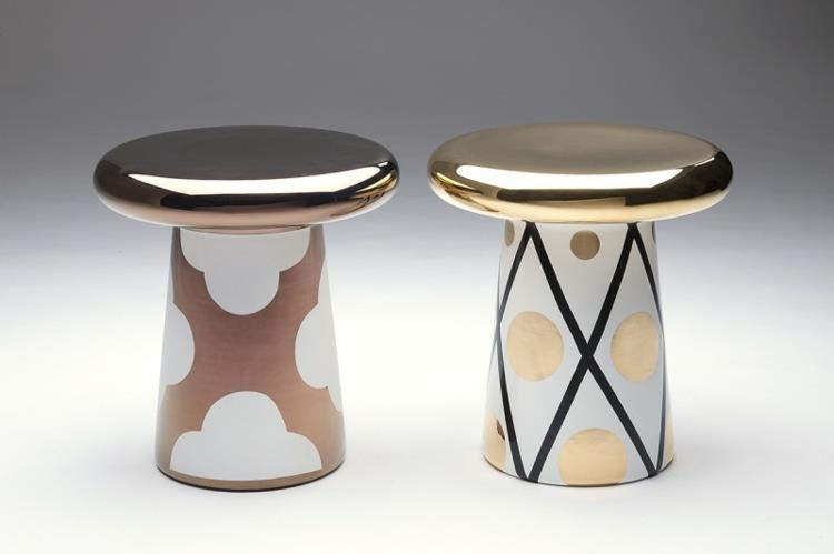 Ιταλικά έπιπλα αξεσουάρ σπιτιού Bosa Ceramiche t επιτραπέζιο χρυσό χαλκό
