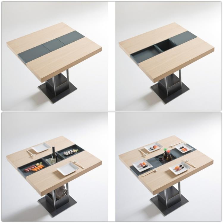 Ιταλός σχεδιαστής επίπλων Alessandro Isola kaiseki σχεδιαστής επιτραπέζιων επίπλων τραπεζαρίας τραπεζιού σούσι