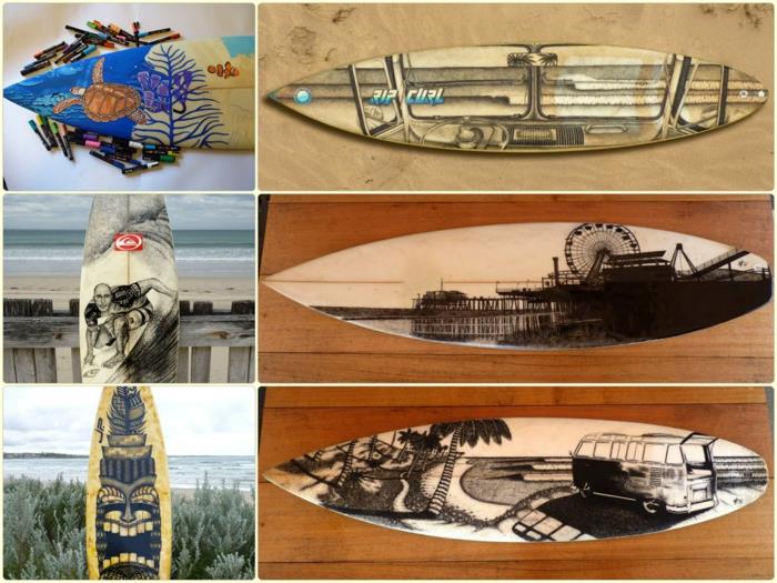 Jarryn Dower Art & Design έργα τέχνης σε σανίδα του σερφ
