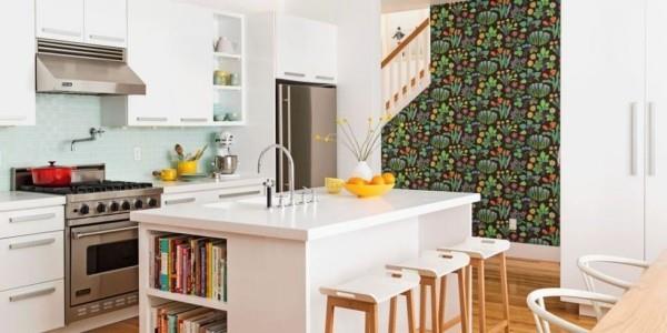 Ιδέες σχεδιασμού κουζίνας φωτεινά χρώματα σε πορτοκαλί συμπληρώνουν το σχεδιασμό του δωματίου