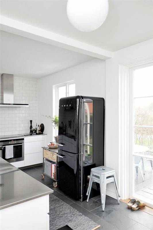 Σχεδιασμός κουζίνας ιδέες κουζίνας συσκευές κουζίνας ψυγείο μαύρο
