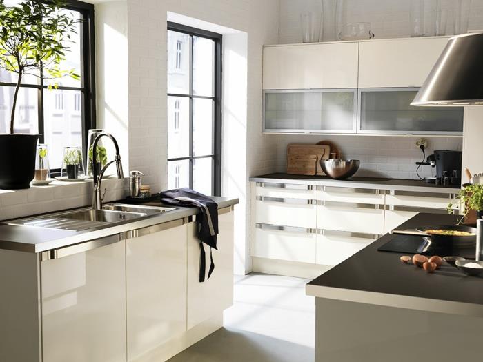 Σχεδιασμός κουζίνας Κουζίνες Ikea cream baige φωτεινή κουζίνα ρετρό σχεδιασμός