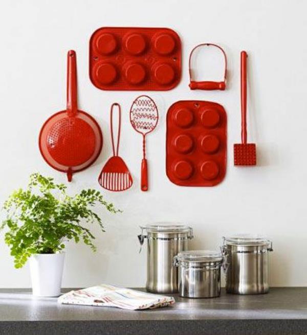 Σχεδιασμός τοίχου κουζίνας splash guard κουζίνα κόκκινα πιάτα