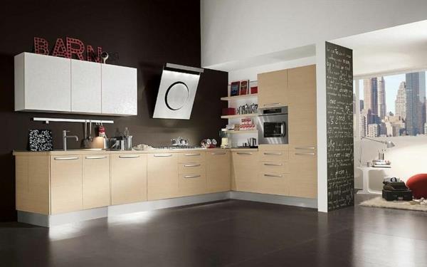 Αξεσουάρ κουζίνας ιδέες επίπλωσης συσκευές κουζίνας τοίχος μαύρος