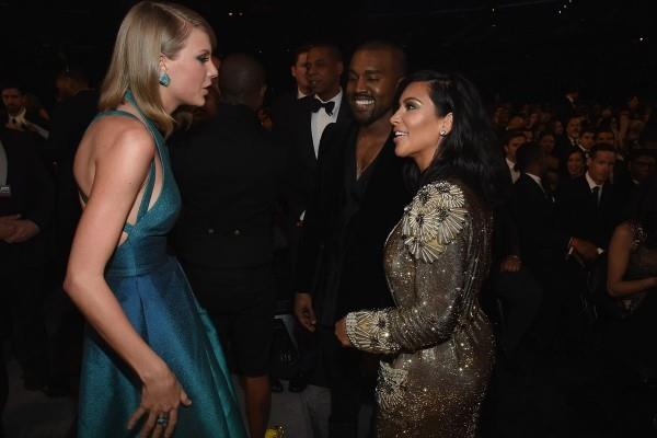 Η Kim Kardashian Taylor Swift Kanye West μιλάει όμορφα μεταξύ τους