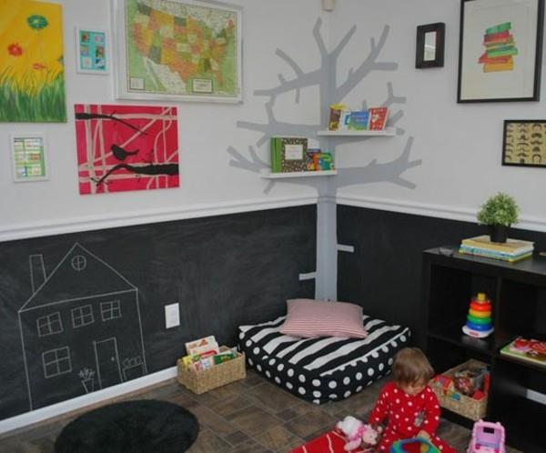 Παιδικό δωμάτιο κουκέτα μαυροπίνακας χρώμα αλουμινόχαρτο
