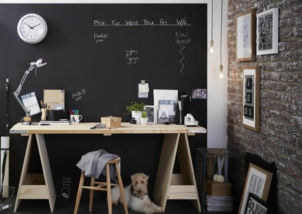 Παιδικό δωμάτιο γραφείου μαυροπίνακας βαφή δημιουργικό σχεδιασμό τοίχου φύλλο αλουμινόχαρτου