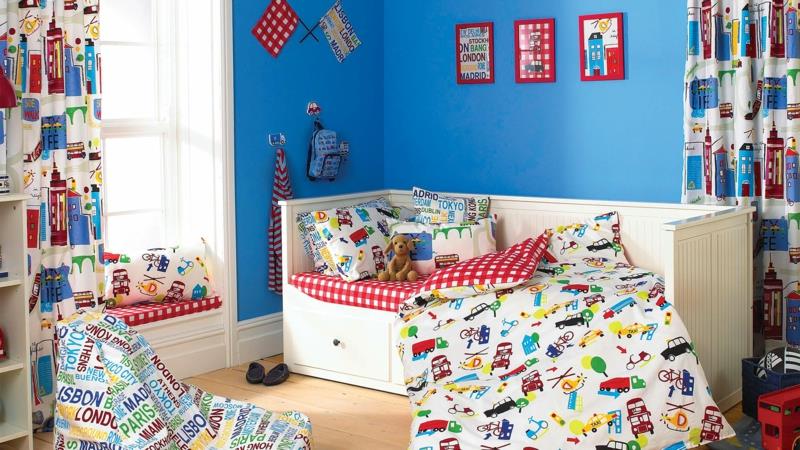 Παιδικό δωμάτιο για αγόρια ιδέες επίπλωση παραδειγμάτων χρώμα τοίχου μπλε