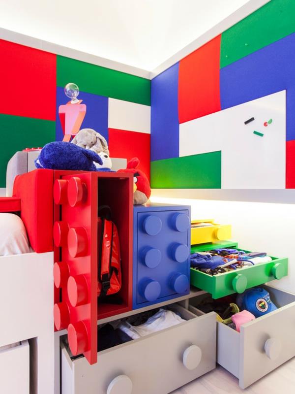 Παιδικό δωμάτιο διακοσμητικά χρώματα σε στιλ LEGO