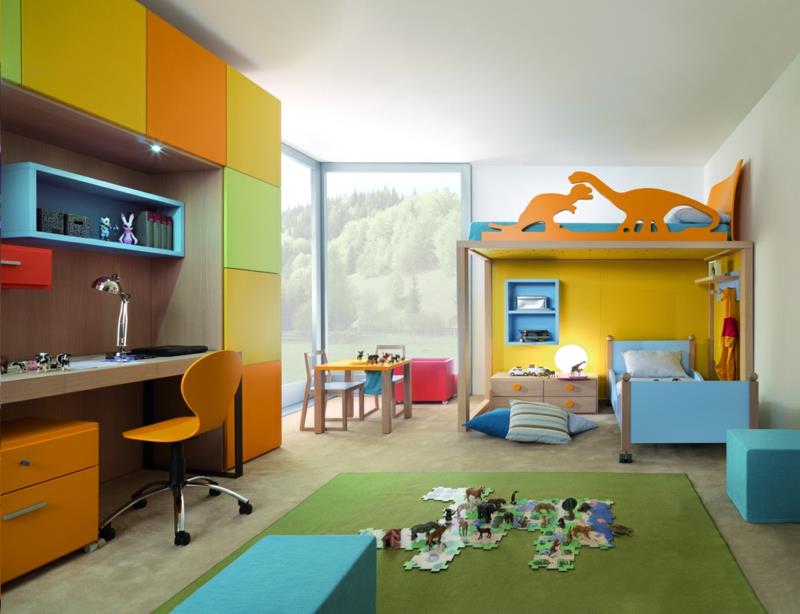 Παιδικό δωμάτιο πλήρες σετ κουκέτες γραφεία γραφεία