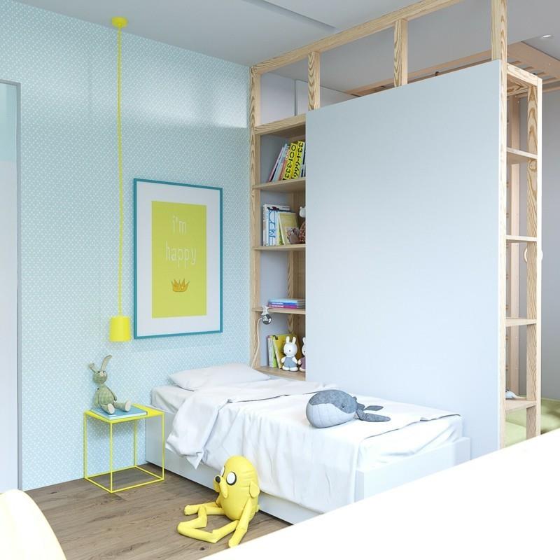 Σκανδιναβική οργάνωση παιδικό δωμάτιο φωτεινά χρώματα Σκανδιναβική διακόσμηση