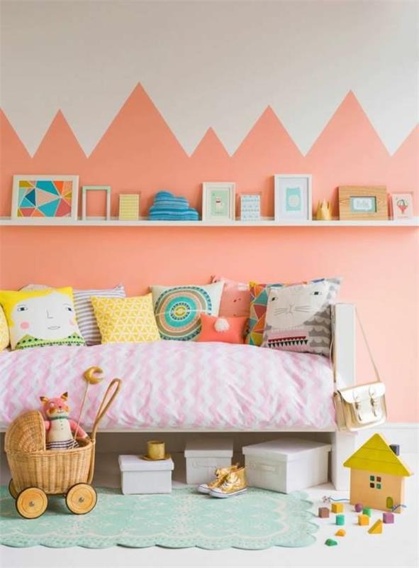 Σχεδιάστε τοίχους παιδικού δωματίου αυτοκόλλητα τοίχου παιδικού πορτοκαλί