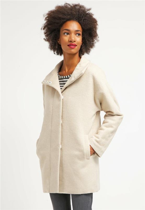 Πώληση Kiomi κοντό παλτό λευκό χειμερινό γυναικείο παλτό