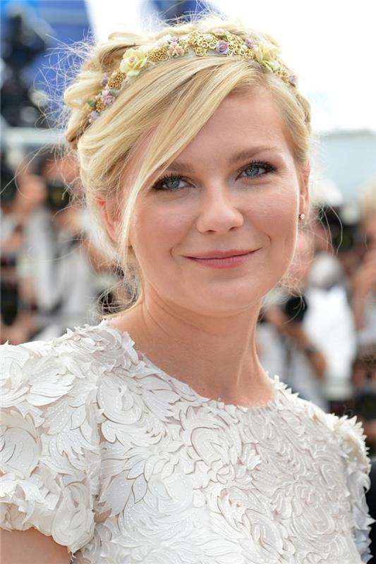 Kirsten Dunst updo με πλεξούδα