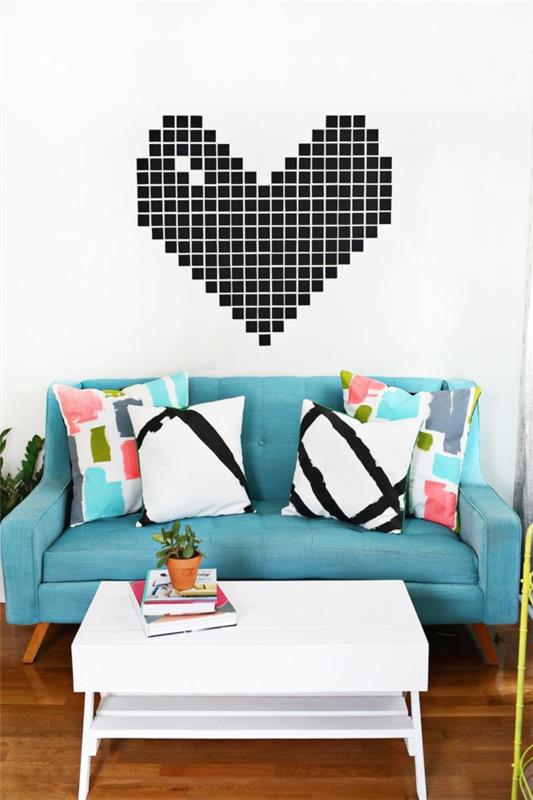 Σχεδιάστε τη δική σας διακόσμηση μαξιλαροθήκης με τοίχο καρδιάς