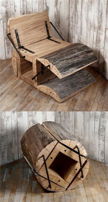 Πτυσσόμενο τραπέζι έξυπνες ιδέες για πτυσσόμενα έπιπλα ενδιαφέρουσες ιδέες πολυθρόνες από παλιό ξύλο