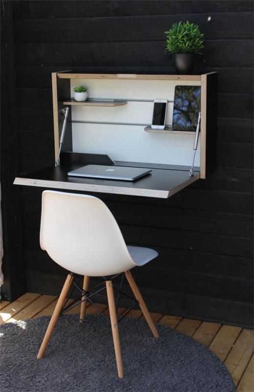 Έξυπνες ιδέες για πτυσσόμενο τραπέζι για πτυσσόμενα έπιπλα σε μικρά γραφεία σπιτιού
