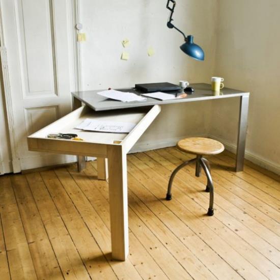 Πτυσσόμενο τραπέζι, έξυπνες ιδέες για την κατασκευή πτυσσόμενων επίπλων, χρησιμοποιήστε το ως χώρος εργασίας