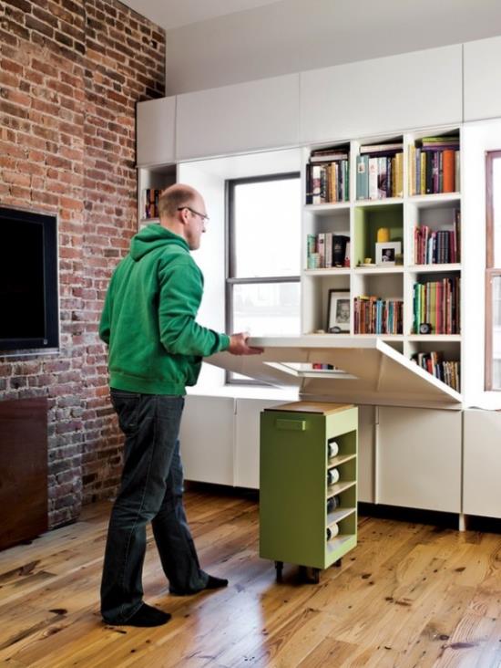 Πτυσσόμενο τραπέζι, χτίστε έξυπνες ιδέες για πτυσσόμενα έπιπλα μόνοι σας, χρησιμοποιήστε το ως γραφείο στο σπίτι