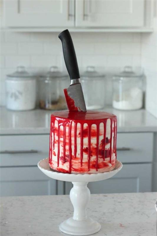 Cupcake με ένα μαχαίρι Κέικ αποκριών
