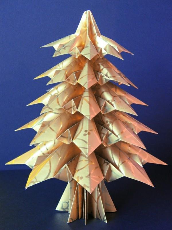 Μικρά χριστουγεννιάτικα δέντρα origami Χριστουγεννιάτικες χειροτεχνίες με χαρτί